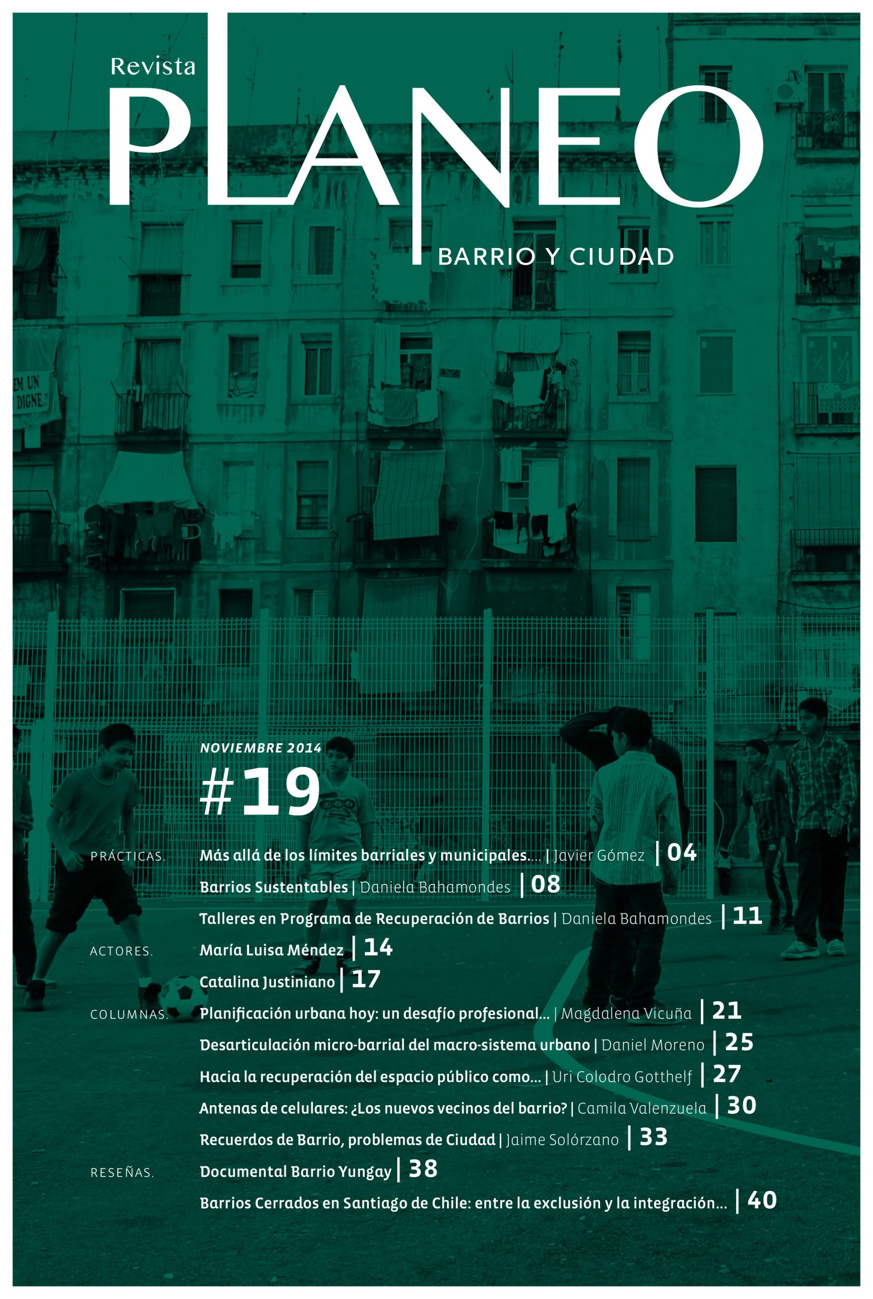 PLANEO 19 | Barrio y Ciudad | Noviembre-Diciembre 2014